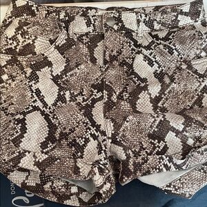 H&M Brown Snake Print Women's Bermudas